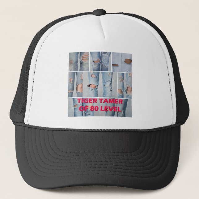 Tiger tamer of 80 level trucker hat (Front)