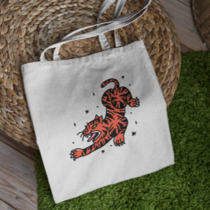 Tiger Tattoo Tote Bag