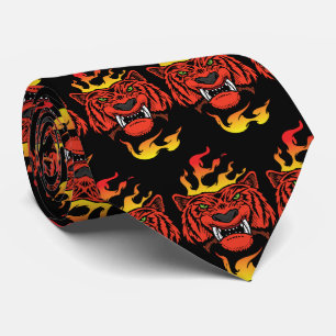 Tiger Team Mascot Football Basketball Necktie
