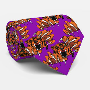 Tiger Team Mascot Football Basketball Necktie