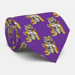Tiger Team Mascot  Football Basketball Necktie