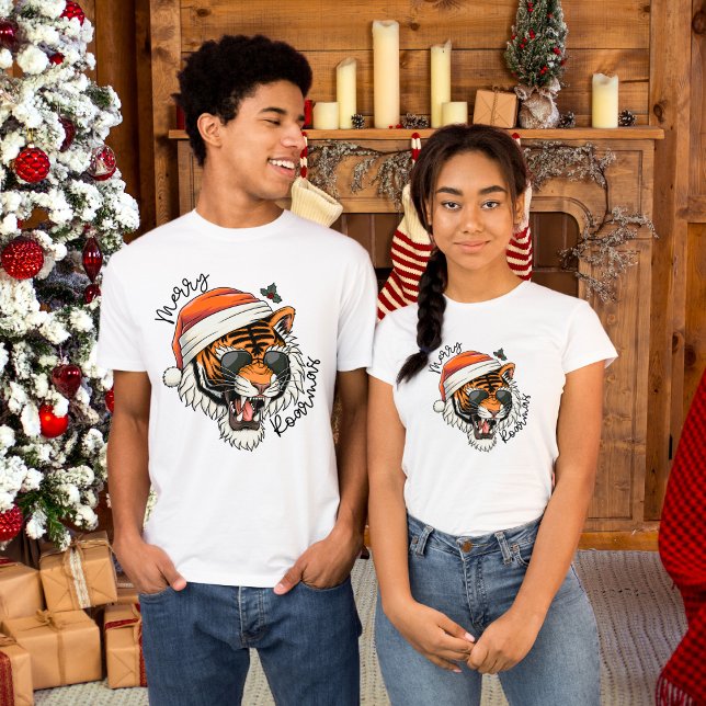 Tiger Tee | Merry Roarmas | Christmas T-Shirt  (Creator Uploaded)