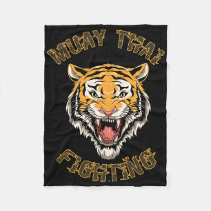 Tiger Thai Boxing And Kickboxing  Fleece Blanket
