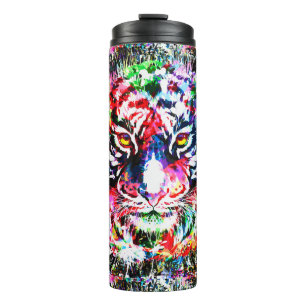 Tiger Thermal Tumbler Colourful Tiger Travel Mug