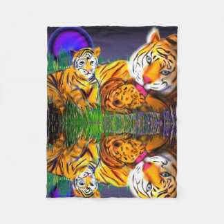 tiger throw fleece blanket