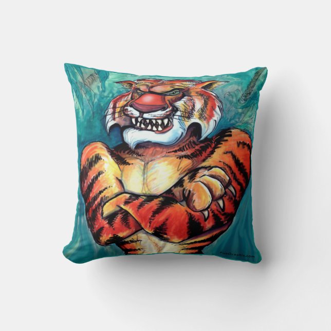 Tiger Throw Pillow (Front)