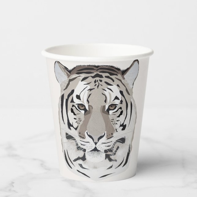 Tiger, tiger face, symbol of 2022   paper cups (Front)