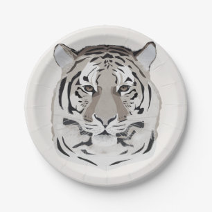 Tiger, tiger face, symbol of 2022 paper plate