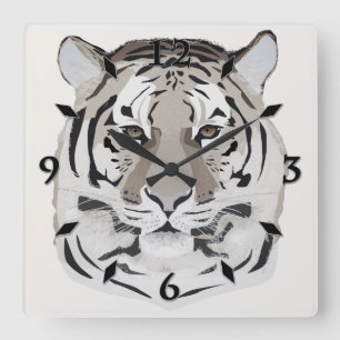 Tiger, tiger face, symbol of 2022  square wall clock