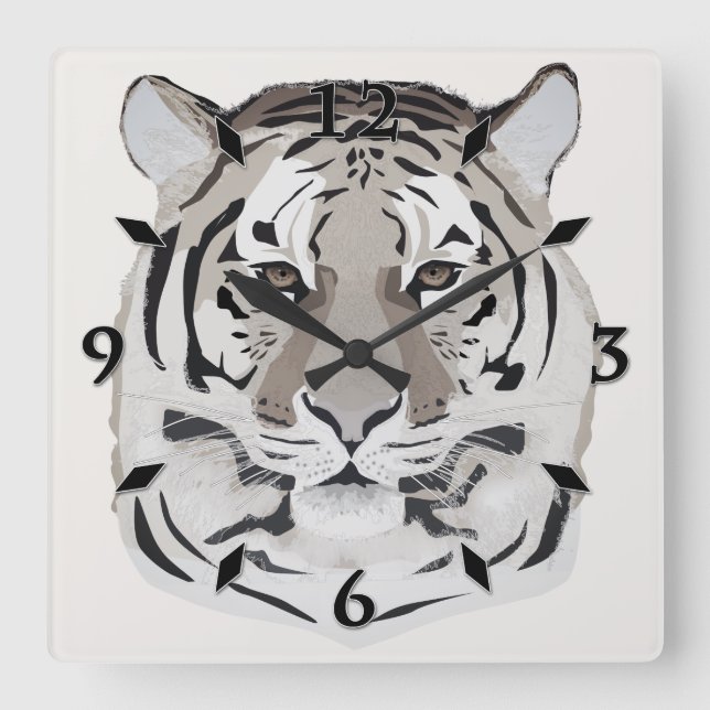 Tiger, tiger face, symbol of 2022  square wall clock (Front)