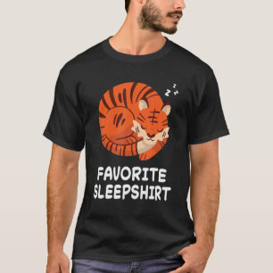 Tiger Tigers Nap Sleeping Sleep Pajama Pyjamas Nig T-Shirt
