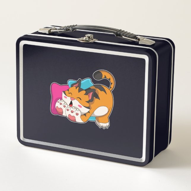 Tiger tired metal lunch box (Front)