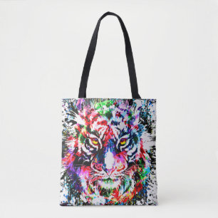 Tiger Tote Bag   Colourful Drawing   Tiger