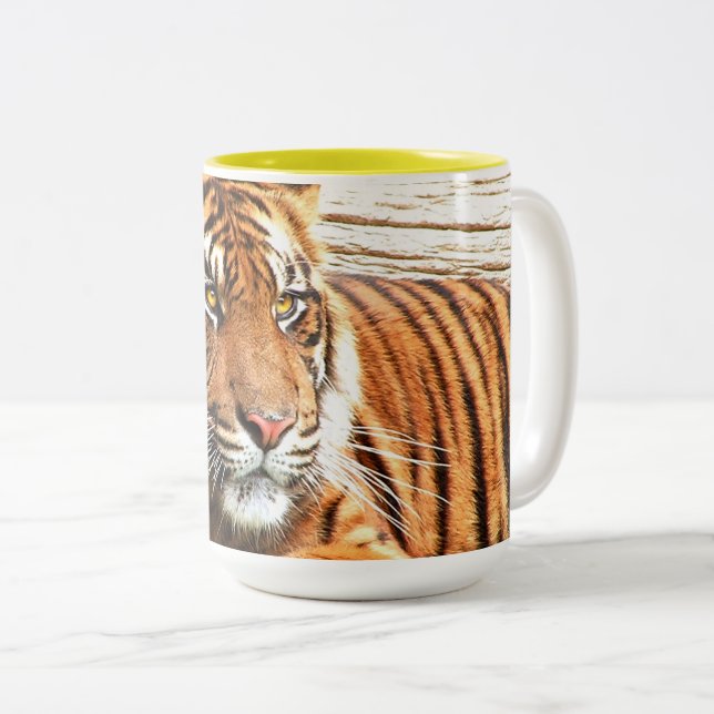 Tiger Two-Tone Coffee Mug (Front Right)