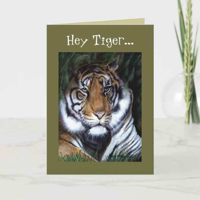 Tiger Valentine Holiday Card (Front)