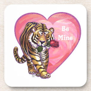 Tiger Valentine's Day Coaster