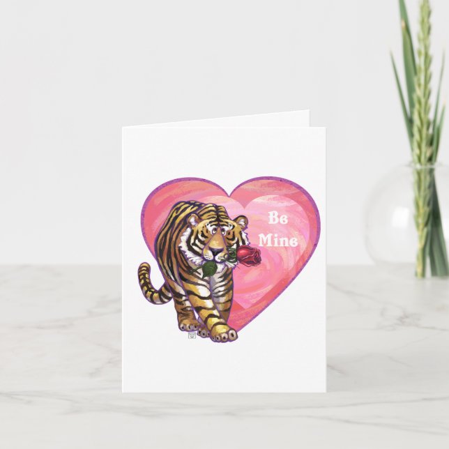 Tiger Valentine's Day Holiday Card (Front)