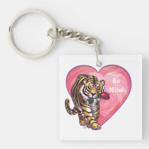 Tiger Valentine's Day Key Ring