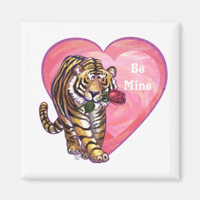 Tiger Valentine's Day Magnet (Front)