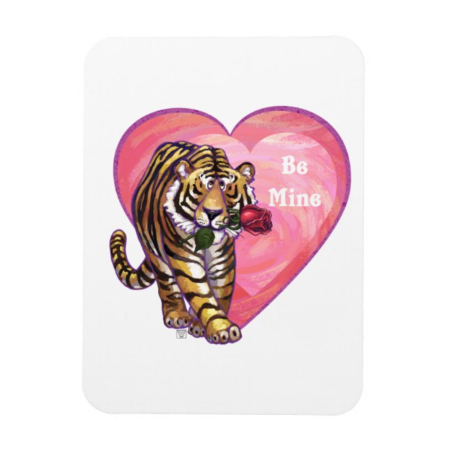Tiger Valentine's Day Magnet (Vertical)