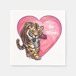 Tiger Valentine's Day Napkin