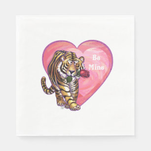 Tiger Valentine's Day Napkin