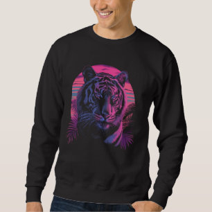 Tiger Vaporwave Aesthetic Vintage Synthwave 80s 90 Sweatshirt
