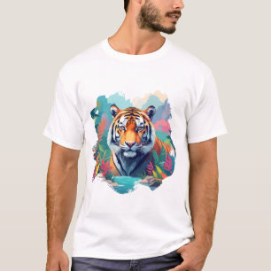 Tiger Vector Art Animal Majestic Nature Wildlife T-Shirt