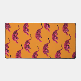 Tiger - Vibrant Pink Desk Mat
