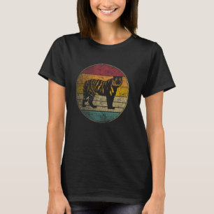 Tiger - Vintage Distressed Retro Silhouette 60s 70 T-Shirt