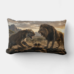 Tiger vs. Lion Lumbar Cushion