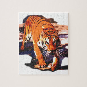 Tiger Walking Jigsaw Puzzle