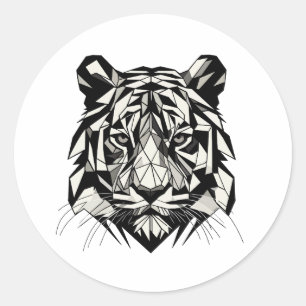 Tiger Watching Classic Round Sticker