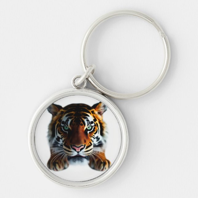 Tiger Watching Key Ring (Front)
