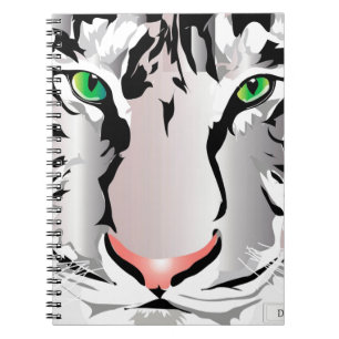 TIGER-WHITE/GREY NOTEBOOK