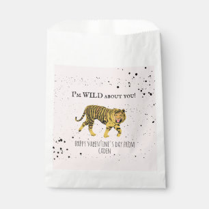 Tiger Wild About You Valentine Kids Classroom Favour Bag