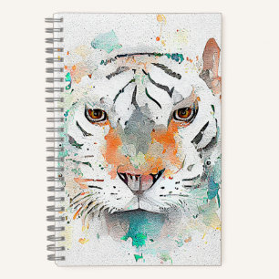 Tiger Wild Animal Nature Watercolor Art Painting Notebook