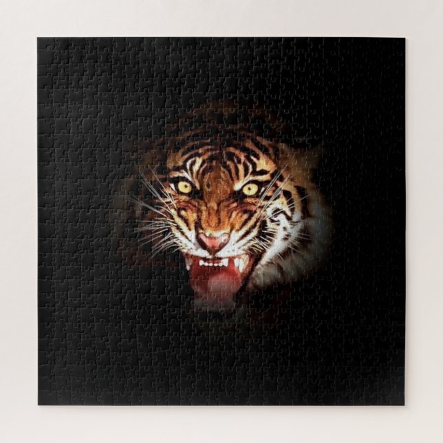 Tiger - Wild Big Cats Animals Art Jigsaw Puzzle (Vertical)