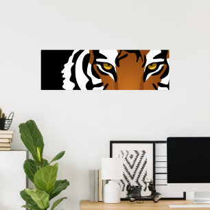 Tiger, Wild Cat on Black Poster