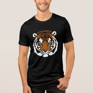 Tiger, Wild Cat on Black Tri-Blend Shirt