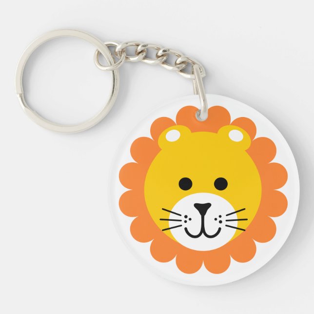 Tiger Wild One Jungle Safari Animal Kids Birthday  Key Ring (Front)