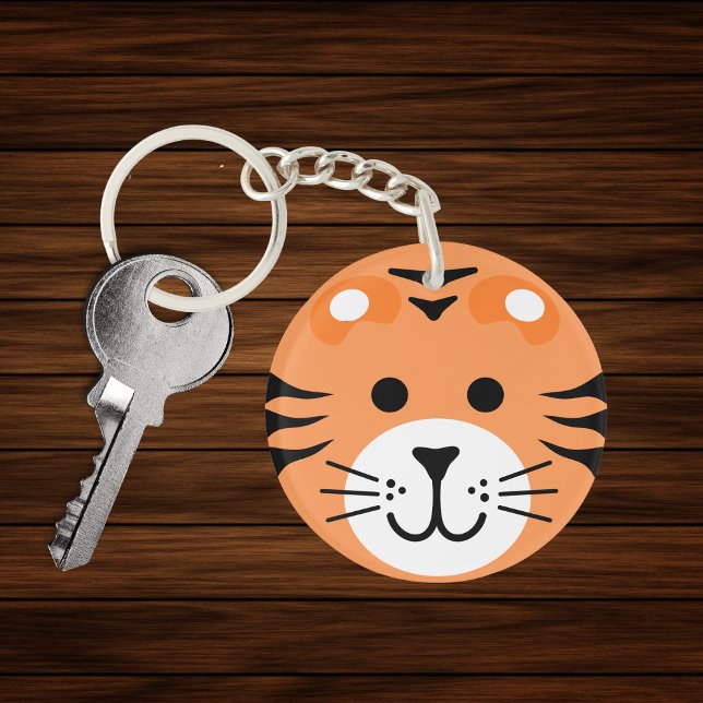 Tiger Wild One Jungle Safari Animal Kids Birthday  Key Ring (Creator Uploaded)