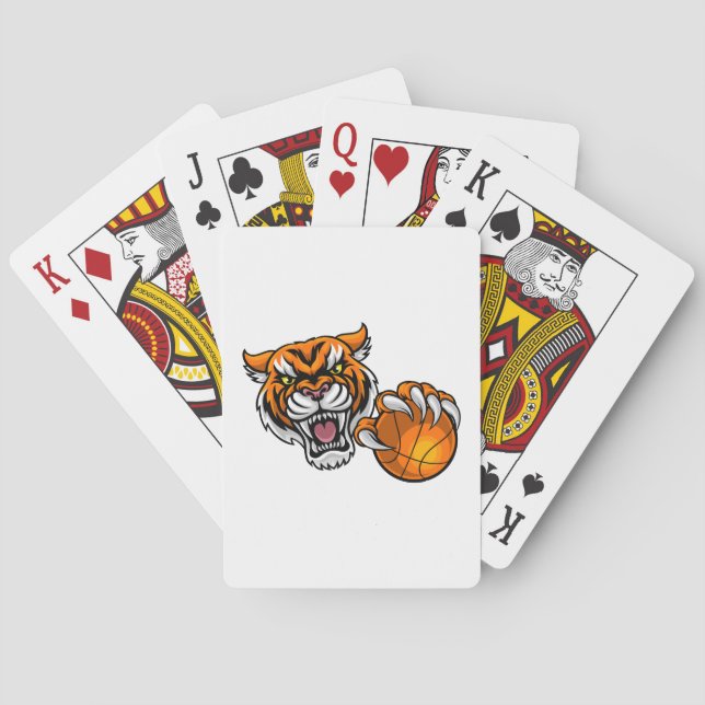 tiger with a ball playing cards (Back)