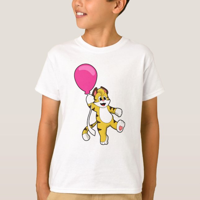 Tiger with Balloon T-Shirt (Front)