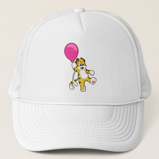 Tiger with Balloon Trucker Hat (Front)