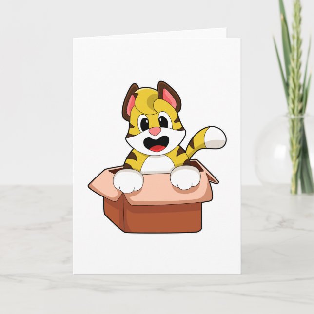 Tiger with Box Card (Front)