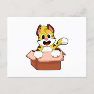 Tiger with Box Postcard