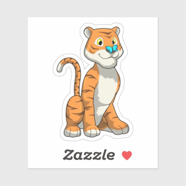 Tiger with Butterfly (Sheet)