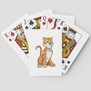 Tiger with Butterfly Playing Cards