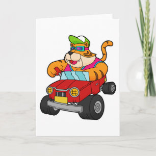 Tiger with Car Card